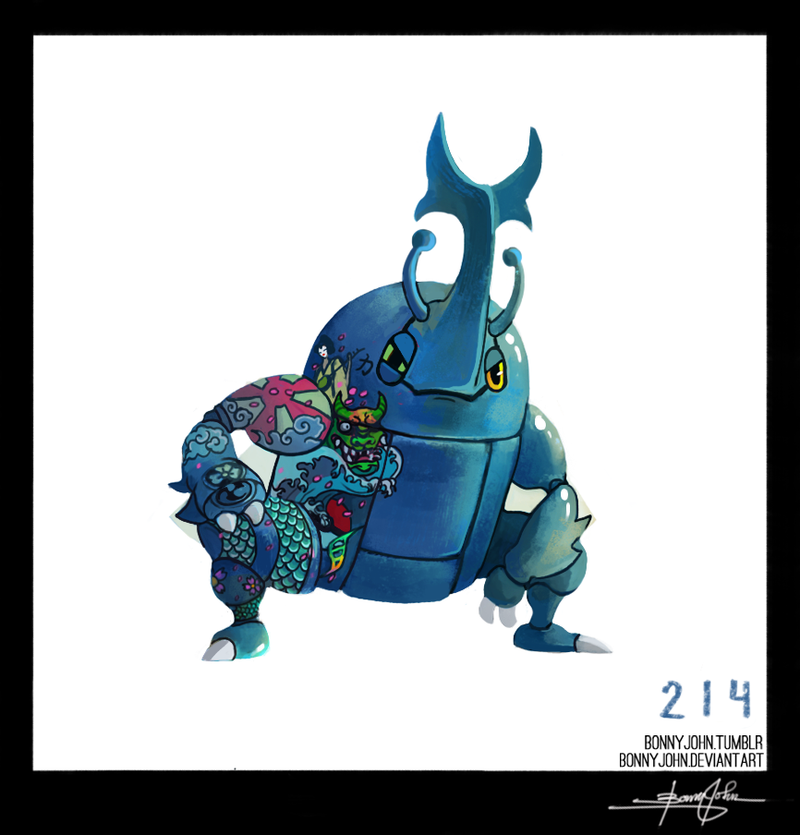 Illustration for article titled Hajime, Heracross! Â Pokemon One a Day, Series 2!